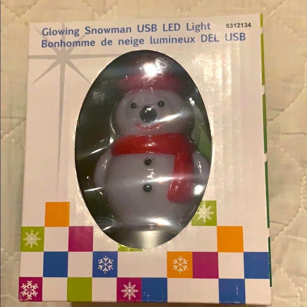 Brand New in box Glowing Snowman USB LED Light.